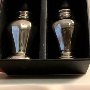 silver Salt and Pepper shakers Robert Stanley New 3.5" tall
